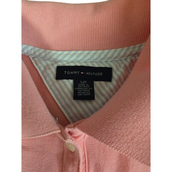 Tommy Hilfiger Pink Slim Fit Sleeveless Cotton Polo Size SP - Preloved - Picture 4 of 5